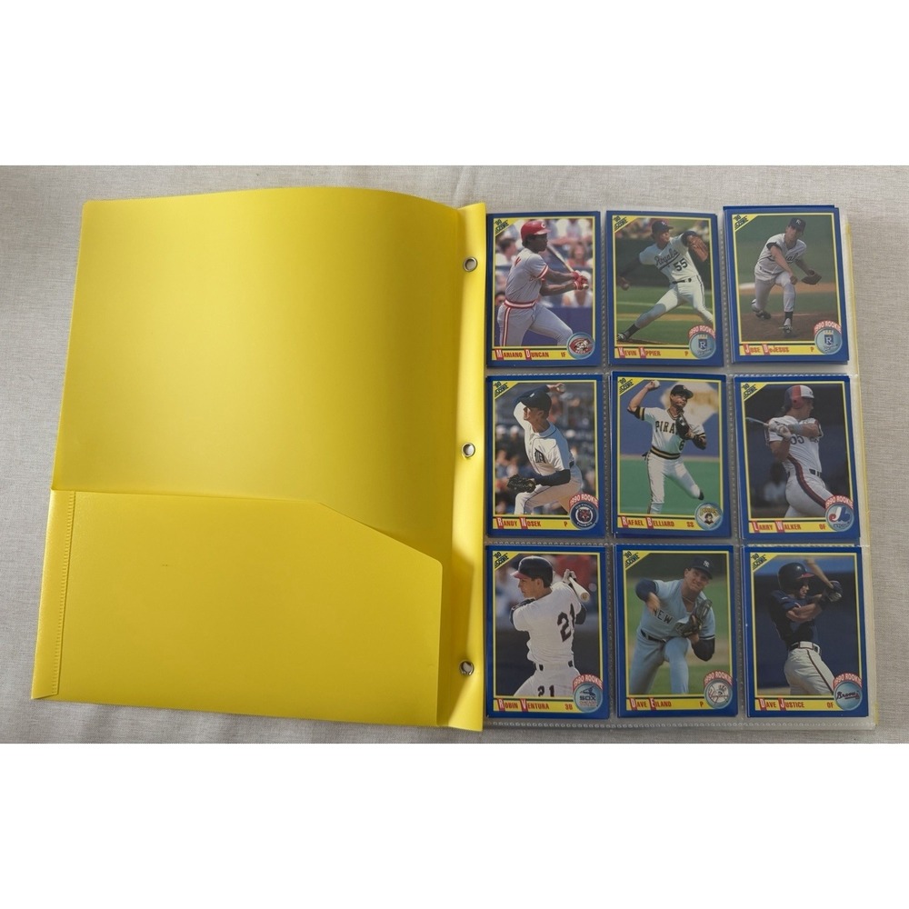 1990 Fleer Baseball Card Lot 200+ Cards Bulk Collection Binder Junk Wax